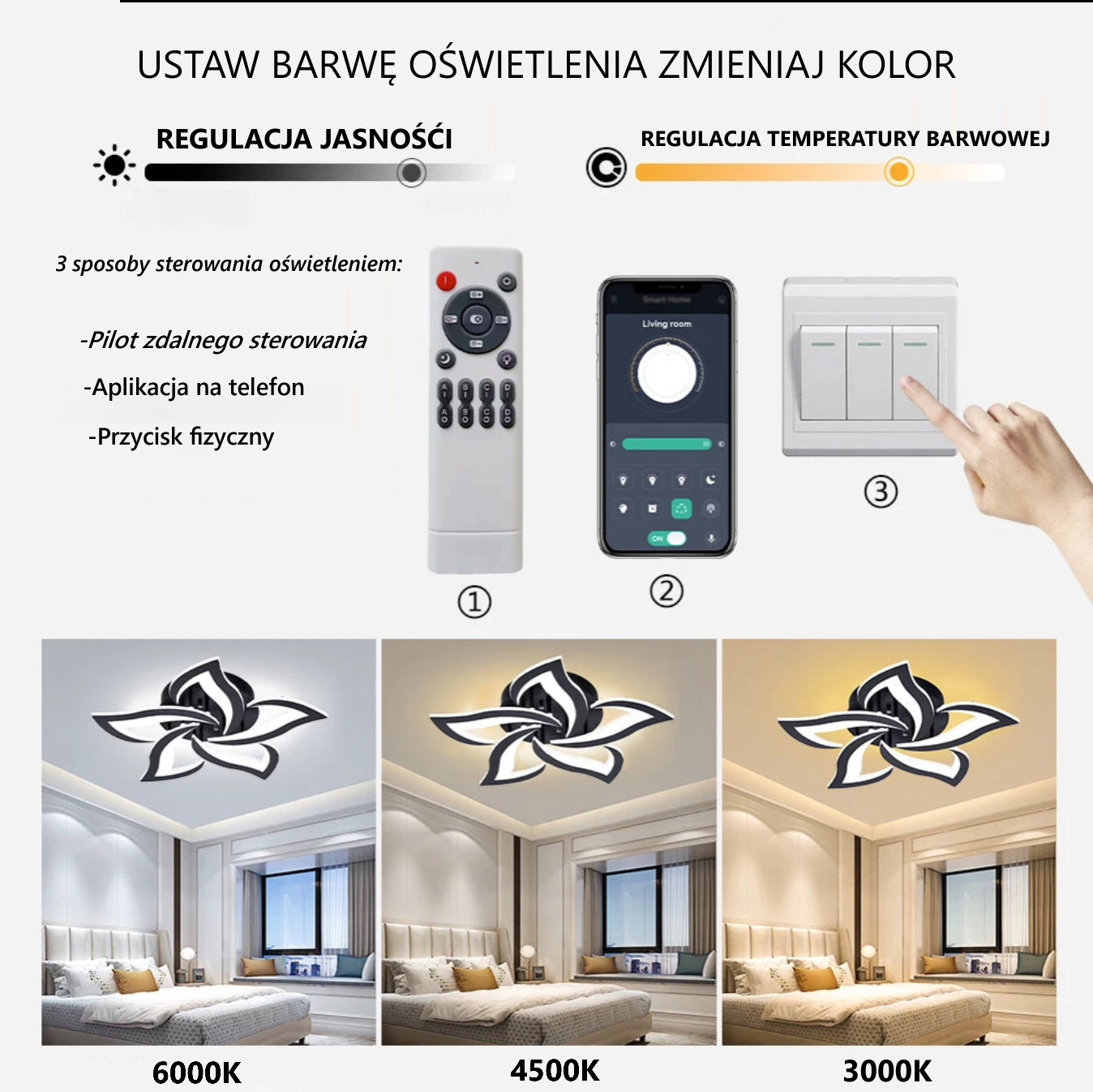 IRALAN LAMPA ŻYRANDOL LED