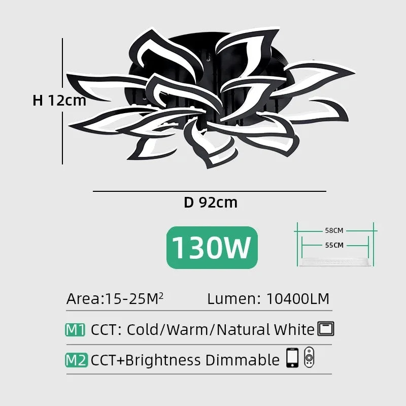 Lampa Sufitowa LED Kwiat Lotosu