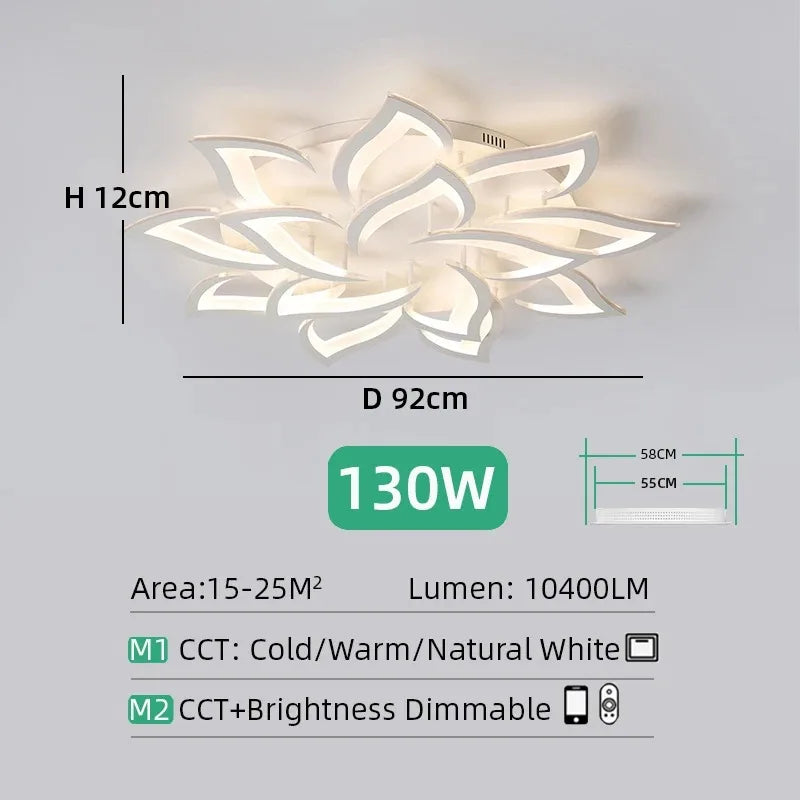 Lampa Sufitowa LED Kwiat Lotosu