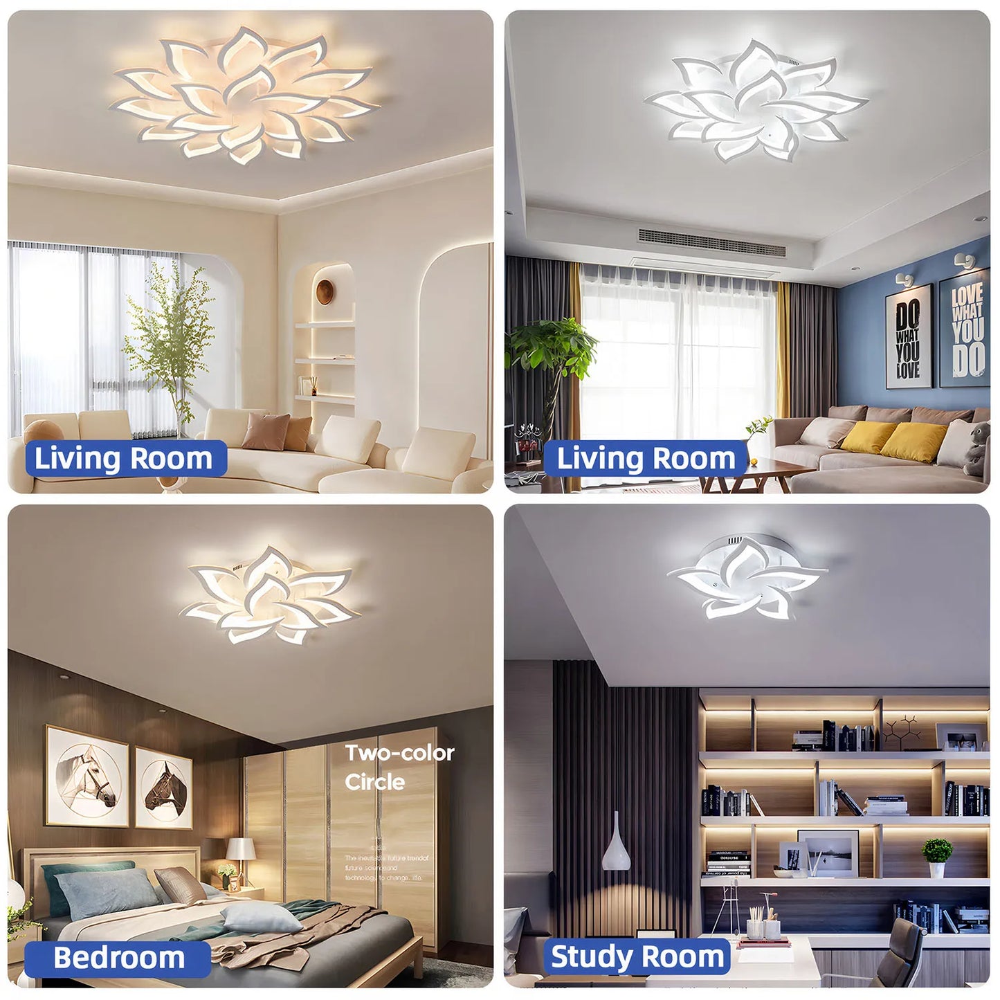 Lampa Sufitowa LED Kwiat Lotosu